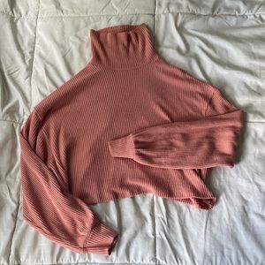 pink turtle neck sweater from hollister